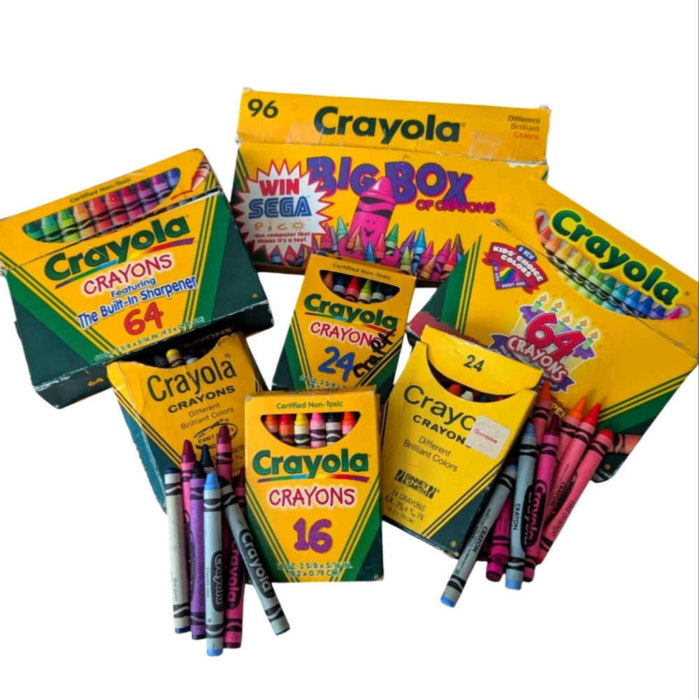 crayola vintage large‎ lot of crayons rare